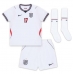 Camisa de Futebol Inglaterra Morgan Rogers #17 Equipamento Principal Infantil Mundo 2026 Manga Curta (+ Calças curtas)